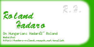 roland hadaro business card